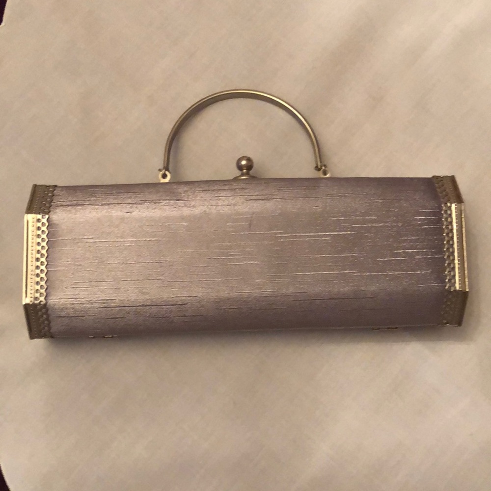 Silver Rectangular Metallic Purse